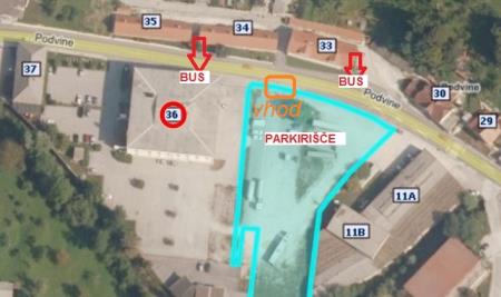 začasno parkirišče lokacija